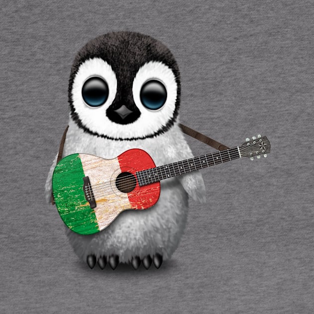 Baby Penguin Playing Italian Flag Guitar by jeffbartels